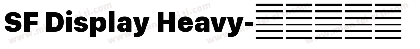 SF Display Heavy字体转换